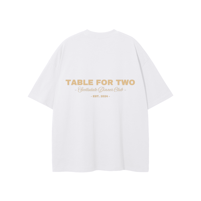 T shirt,Tee Shirt,Table for two